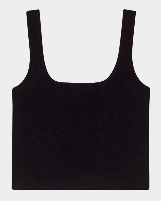 Maclyne Cropped Stretch-Knit Tank Top